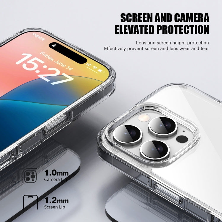 For iPhone 15 Pro Max PC Hybrid TPU Full Coverage Shockproof Phone Case