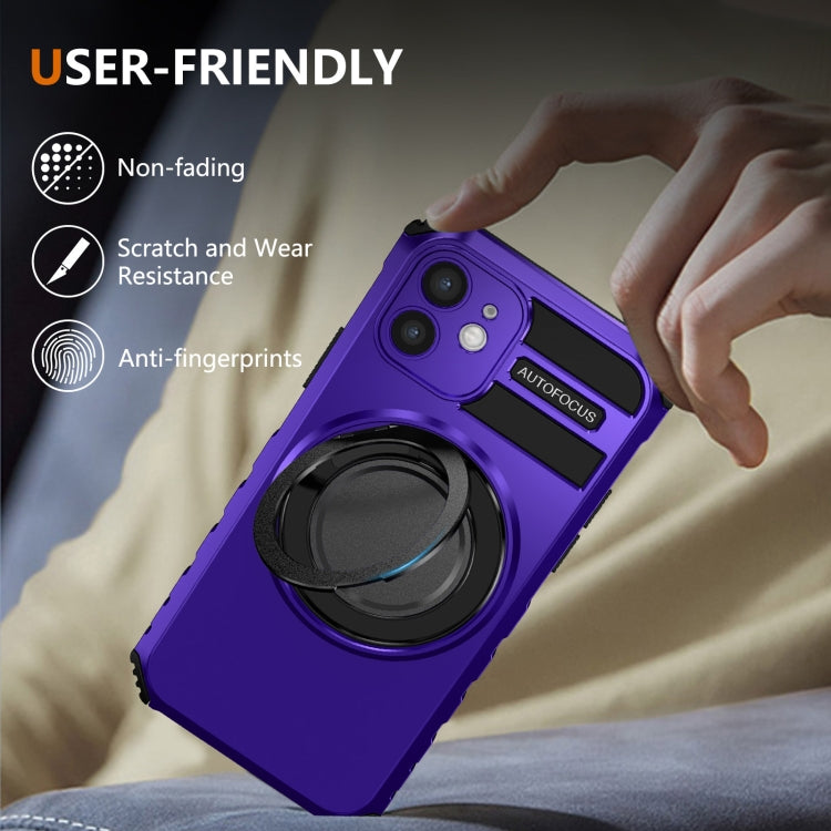 For iPhone 12 Rotating Magnetic Holder Phone Case