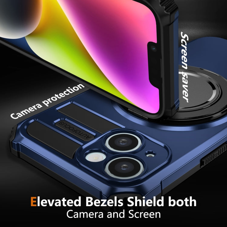 For iPhone 14 Rotating Magnetic Holder Phone Case