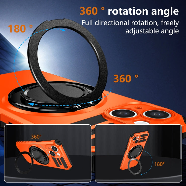 For iPhone 14 Rotating Magnetic Holder Phone Case