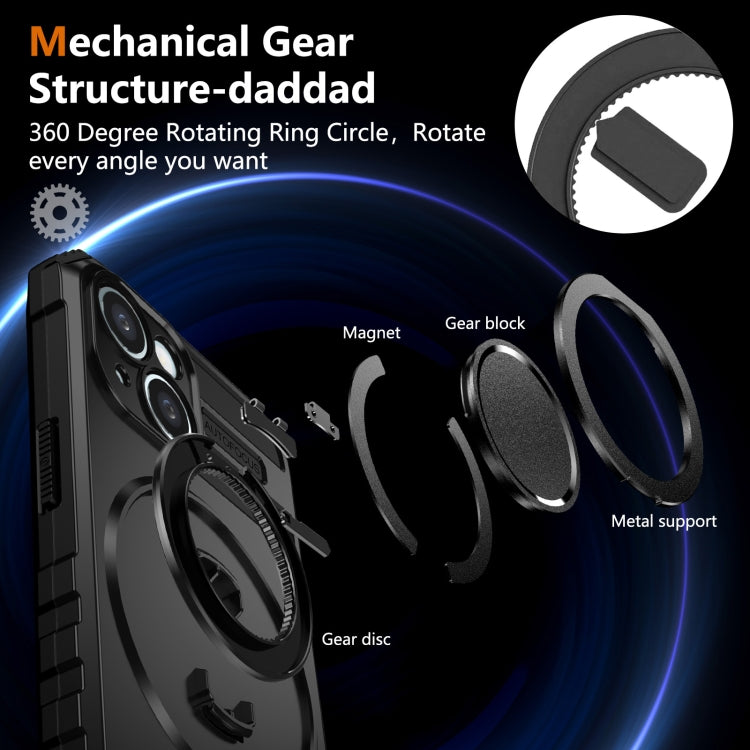 For iPhone 14 Rotating Magnetic Holder Phone Case