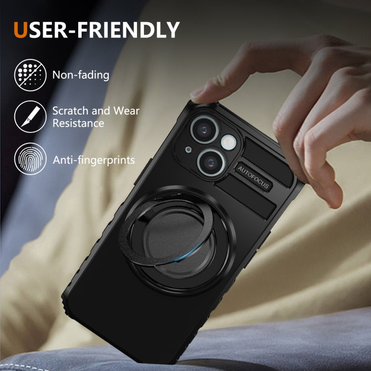 For iPhone 14 Rotating Magnetic Holder Phone Case