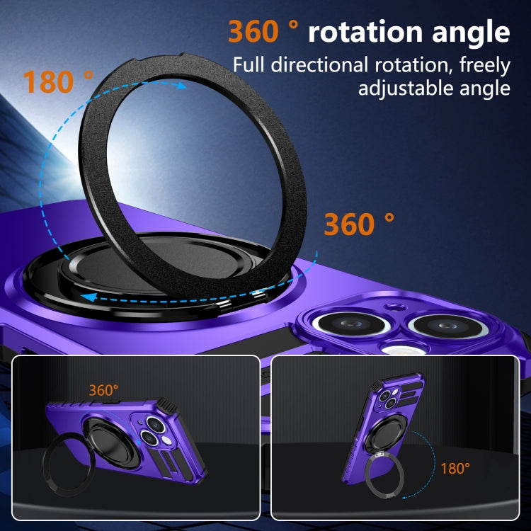 For iPhone 14 Rotating Magnetic Holder Phone Case