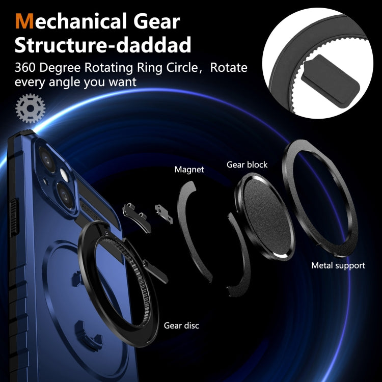 For iPhone 15 Rotating Magnetic Holder Phone Case