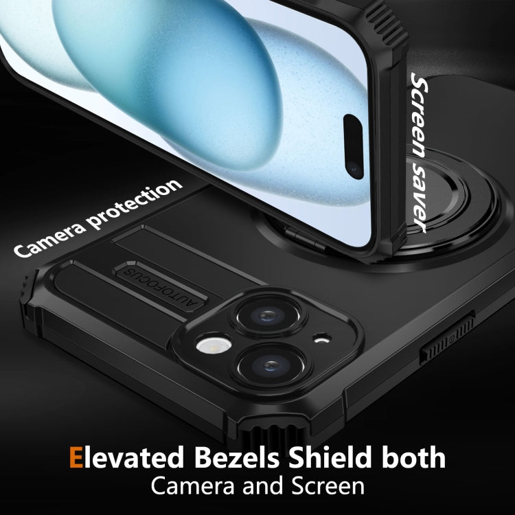 For iPhone 15 Rotating Magnetic Holder Phone Case
