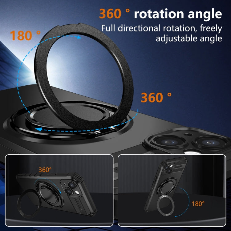 For iPhone 15 Rotating Magnetic Holder Phone Case