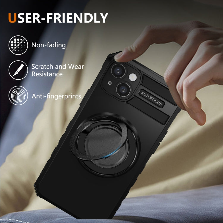For iPhone 15 Rotating Magnetic Holder Phone Case