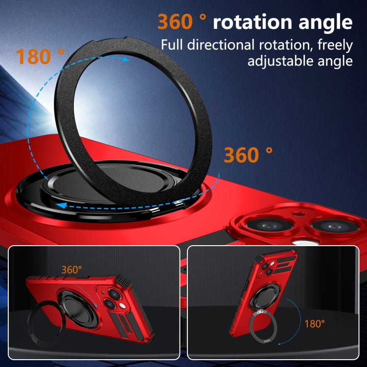 For iPhone 15 Rotating Magnetic Holder Phone Case