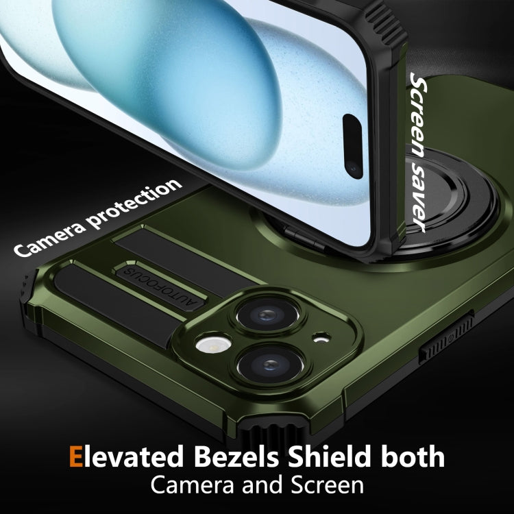 For iPhone 15 Rotating Magnetic Holder Phone Case