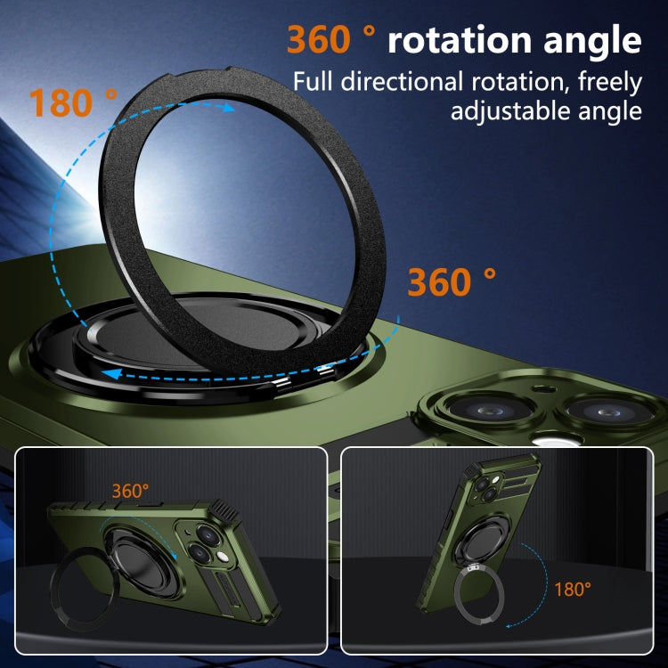 For iPhone 15 Rotating Magnetic Holder Phone Case