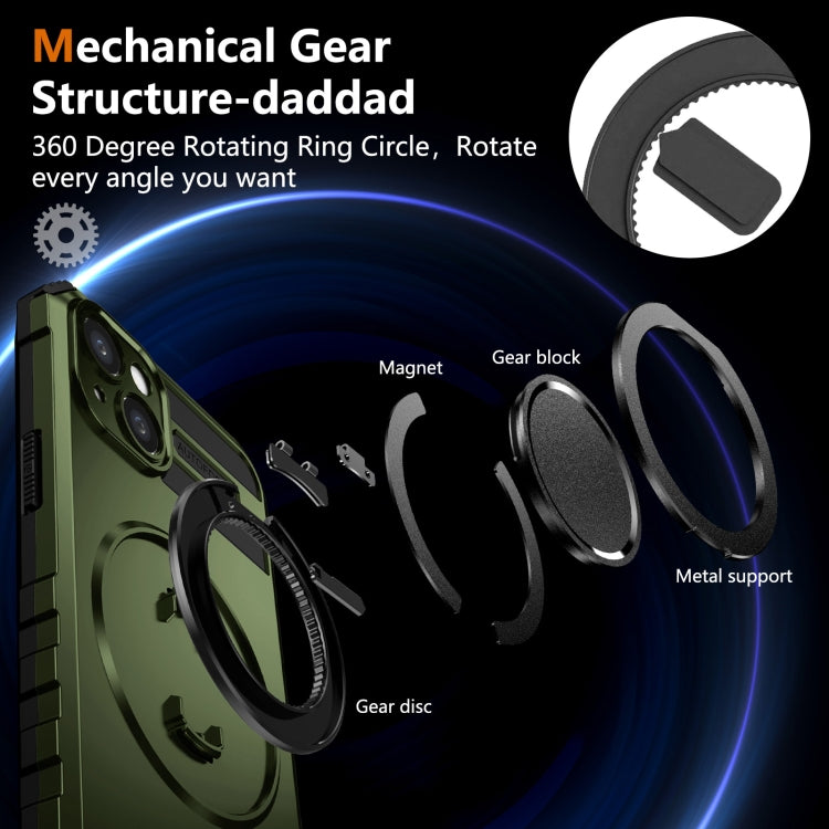 For iPhone 15 Rotating Magnetic Holder Phone Case