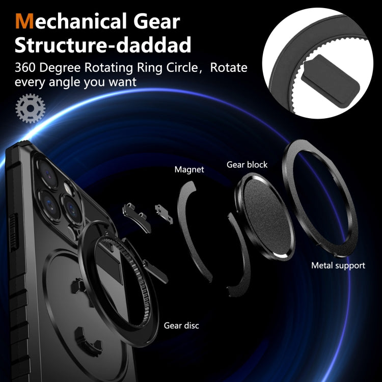 For iPhone 15 Pro Rotating Magnetic Holder Phone Case