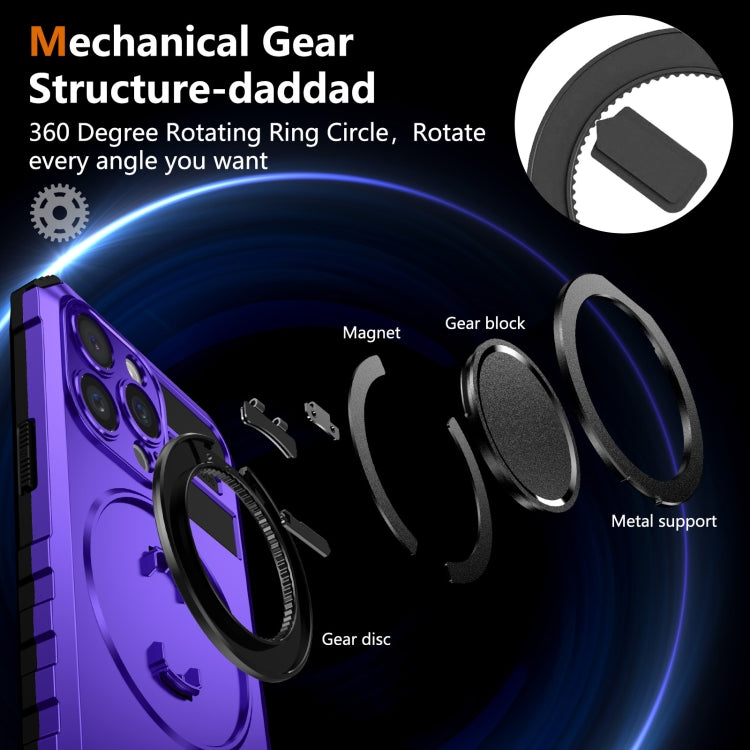 For iPhone 15 Pro Rotating Magnetic Holder Phone Case