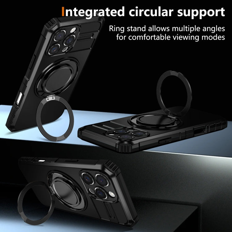 For iPhone 16 Pro Rotating Magnetic Holder Phone Case
