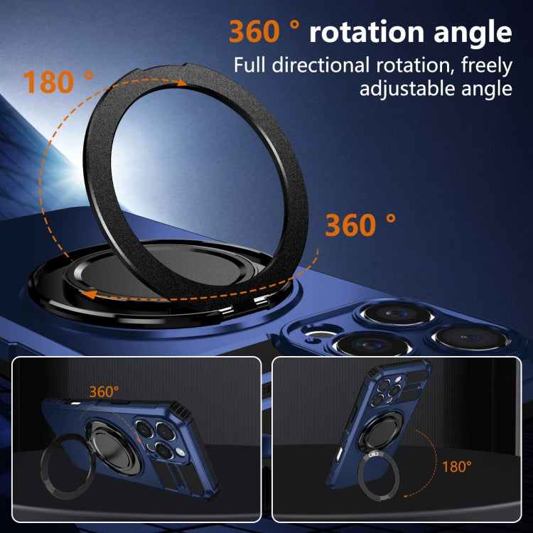 For iPhone 16 Pro Max Rotating Magnetic Holder Phone Case