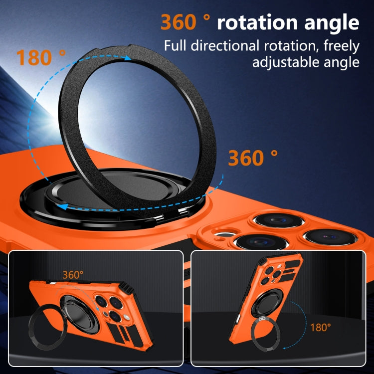 For iPhone 16 Pro Max Rotating Magnetic Holder Phone Case
