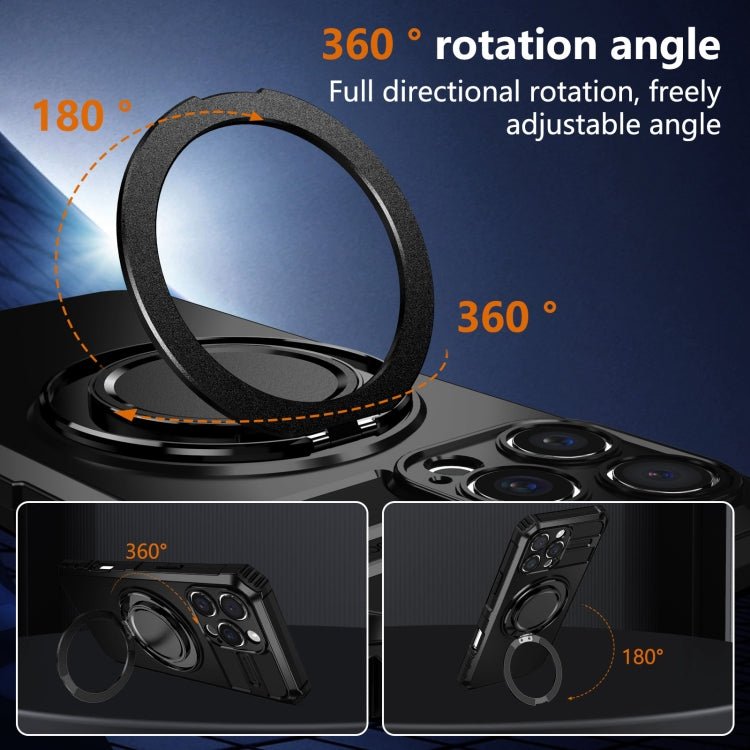 For iPhone 16 Pro Max Rotating Magnetic Holder Phone Case