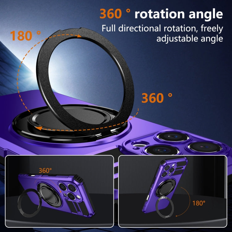 For iPhone 16 Pro Max Rotating Magnetic Holder Phone Case
