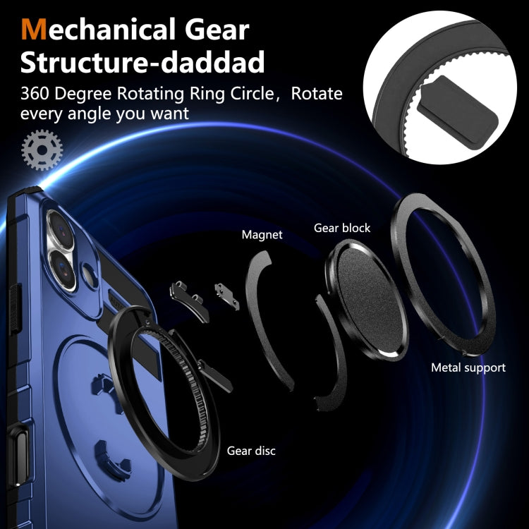 For iPhone 16 Plus Rotating Magnetic Holder Phone Case