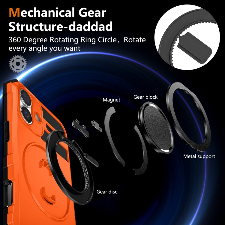 For iPhone 16 Plus Rotating Magnetic Holder Phone Case
