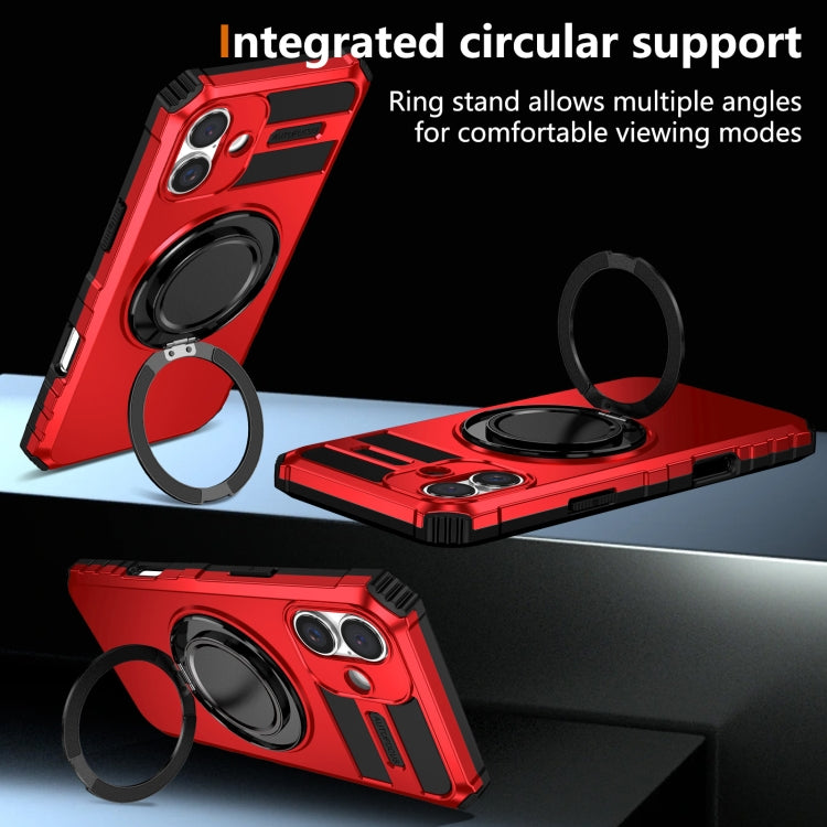 For iPhone 16 Plus Rotating Magnetic Holder Phone Case