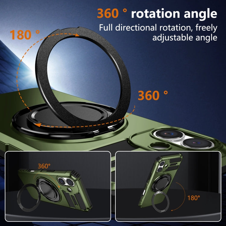 For iPhone 16 Plus Rotating Magnetic Holder Phone Case