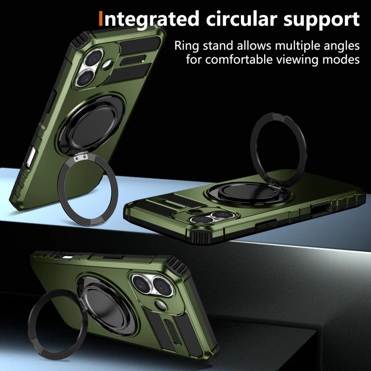For iPhone 16 Plus Rotating Magnetic Holder Phone Case