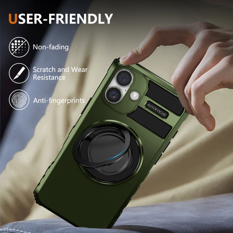 For iPhone 16 Plus Rotating Magnetic Holder Phone Case