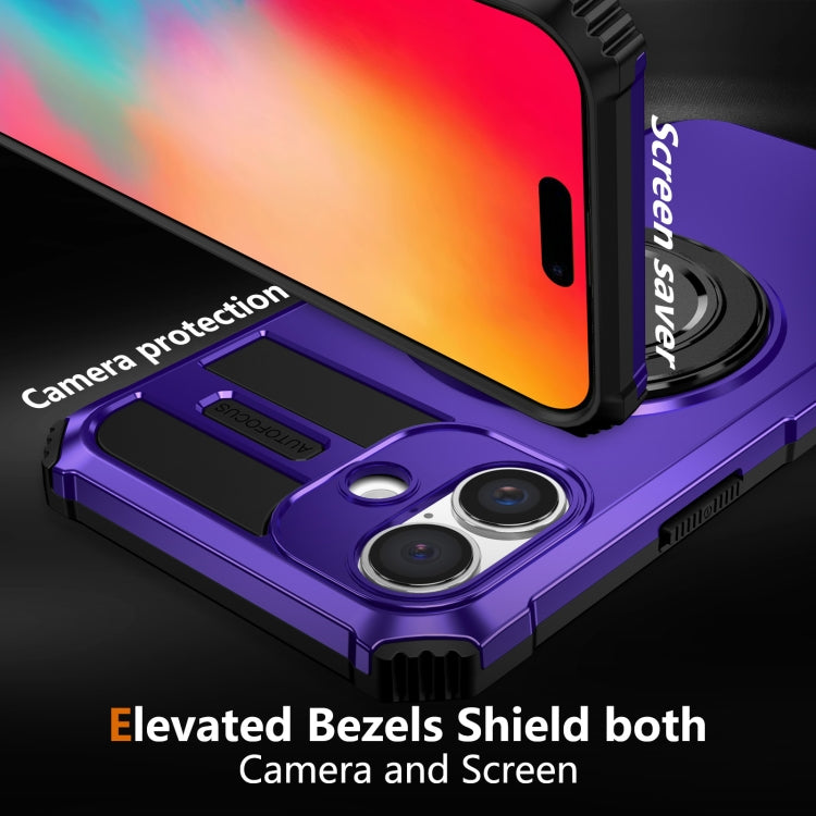 For iPhone 16 Plus Rotating Magnetic Holder Phone Case