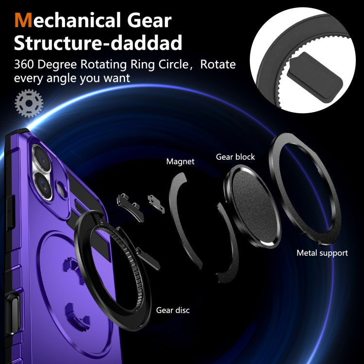 For iPhone 16 Plus Rotating Magnetic Holder Phone Case