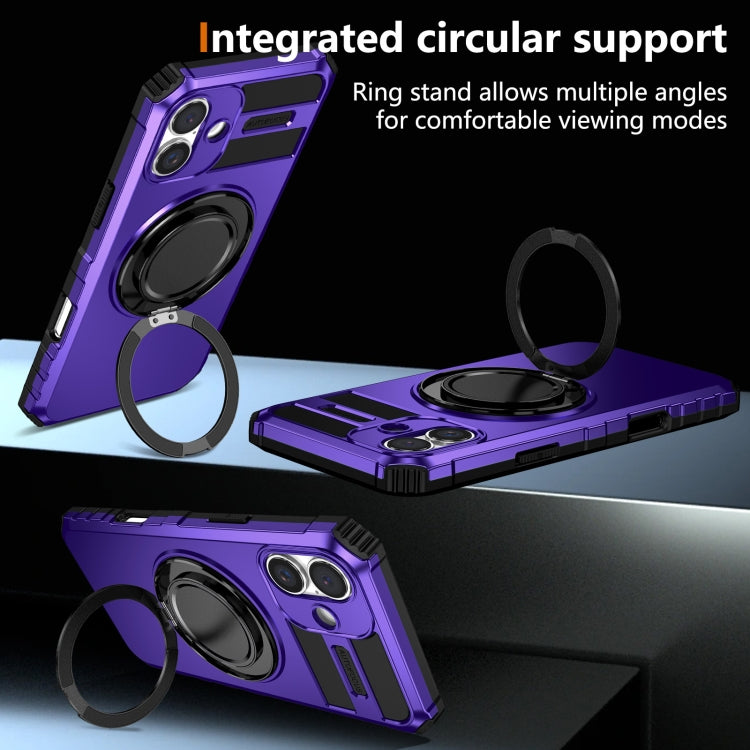 For iPhone 16 Plus Rotating Magnetic Holder Phone Case