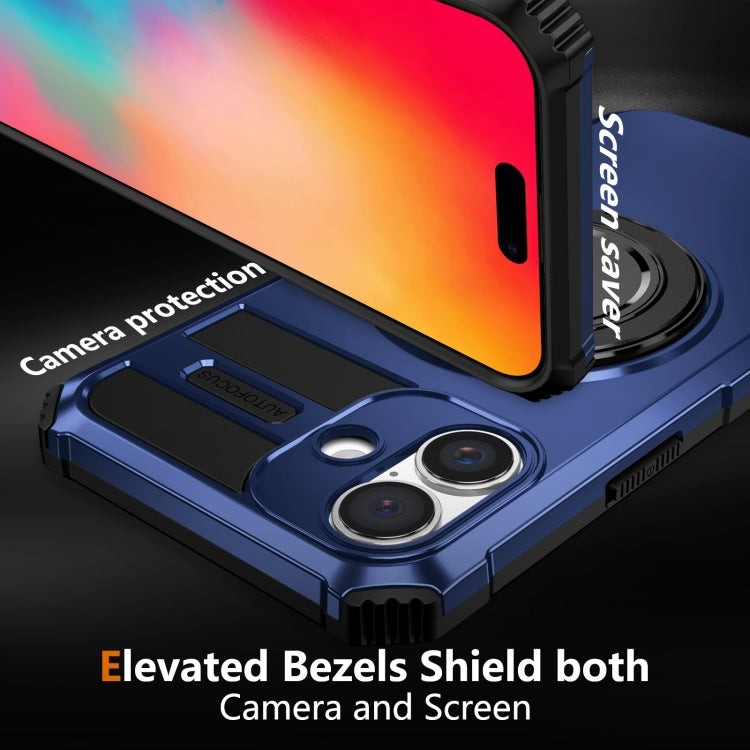 For iPhone 16 Rotating Magnetic Holder Phone Case