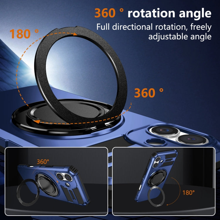 For iPhone 16 Rotating Magnetic Holder Phone Case
