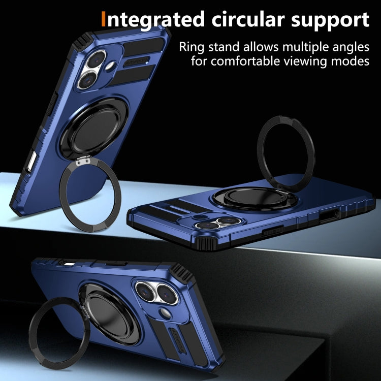 For iPhone 16 Rotating Magnetic Holder Phone Case