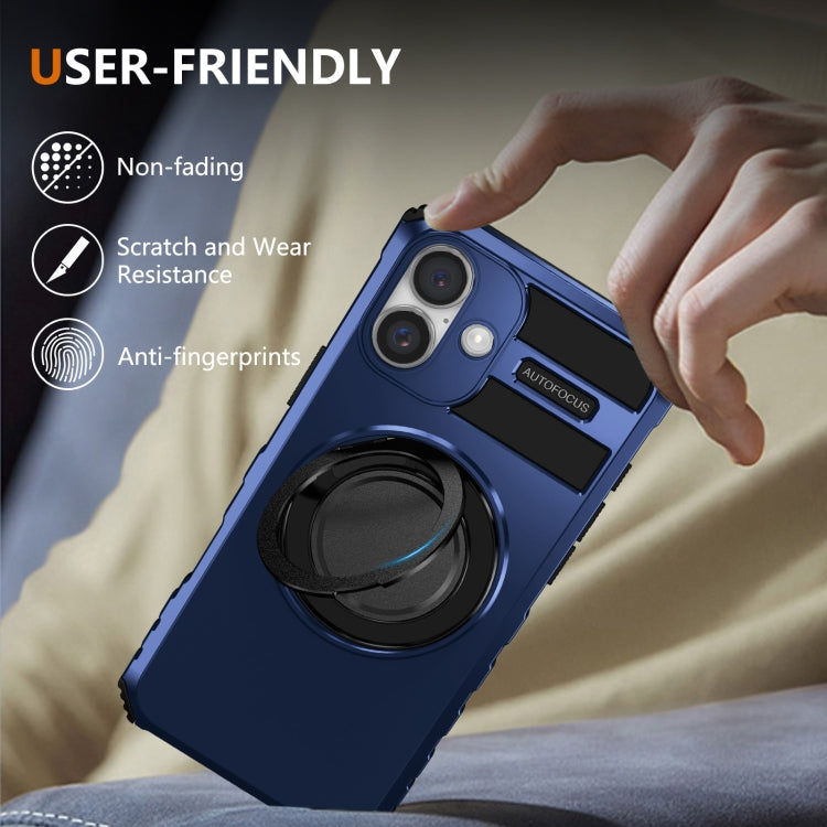For iPhone 16 Rotating Magnetic Holder Phone Case