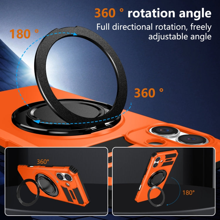 For iPhone 16 Rotating Magnetic Holder Phone Case