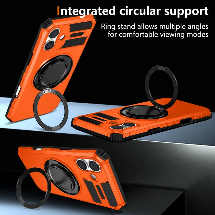 For iPhone 16 Rotating Magnetic Holder Phone Case