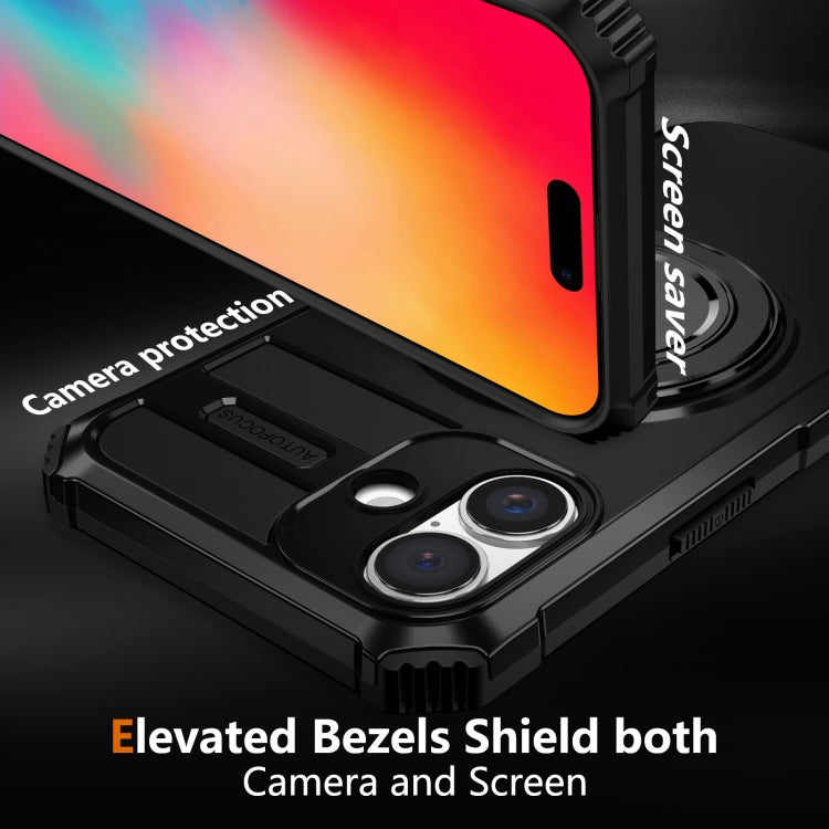 For iPhone 16 Rotating Magnetic Holder Phone Case