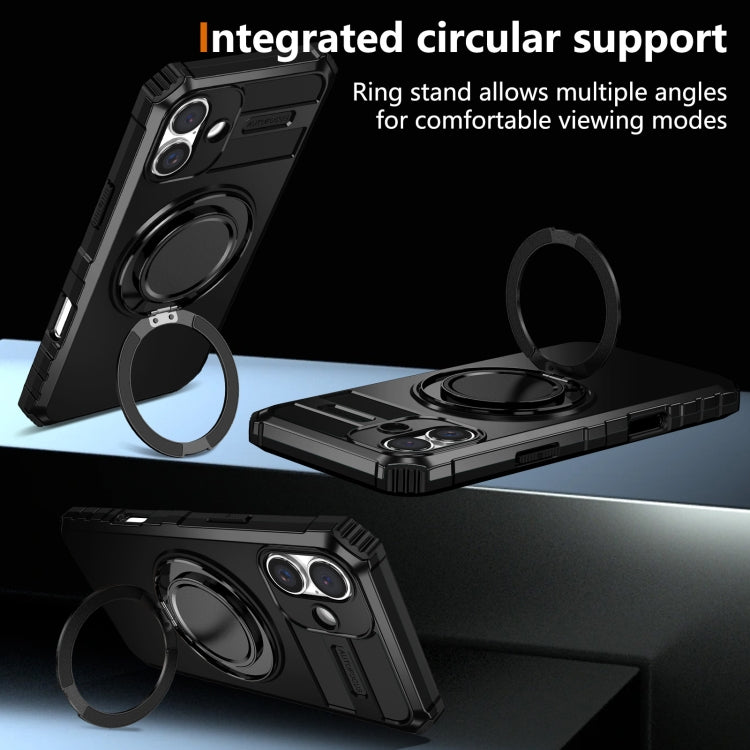 For iPhone 16 Rotating Magnetic Holder Phone Case