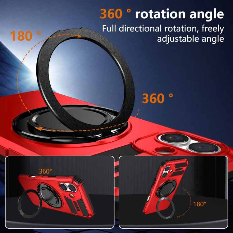 For iPhone 16 Rotating Magnetic Holder Phone Case