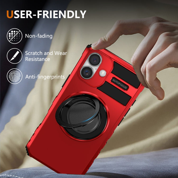 For iPhone 16 Rotating Magnetic Holder Phone Case