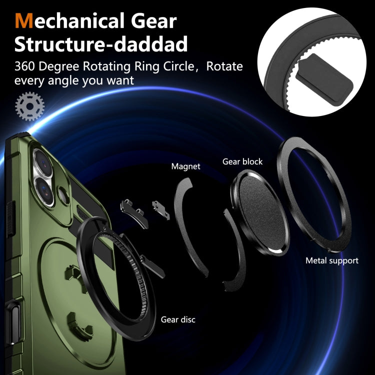 For iPhone 16 Rotating Magnetic Holder Phone Case