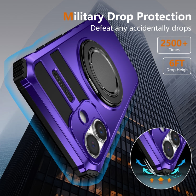 For iPhone 16 Rotating Magnetic Holder Phone Case
