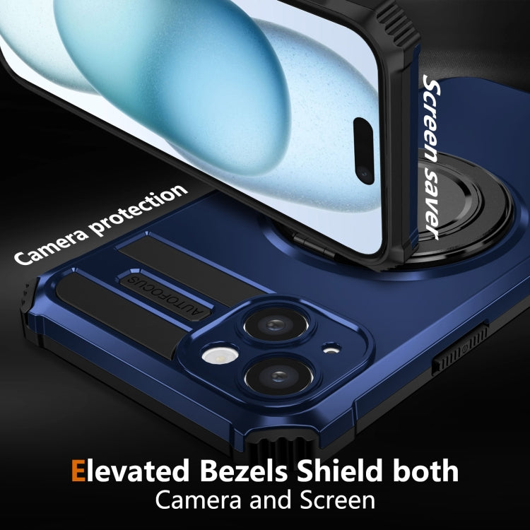 For iPhone 15 Plus Rotating Magnetic Holder Phone Case