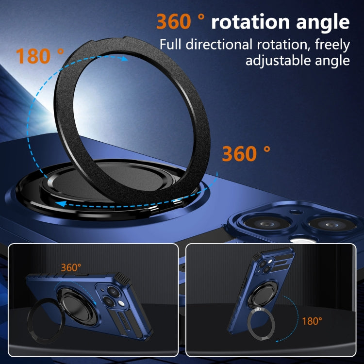 For iPhone 15 Plus Rotating Magnetic Holder Phone Case