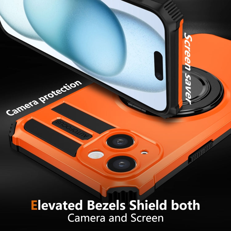 For iPhone 15 Plus Rotating Magnetic Holder Phone Case