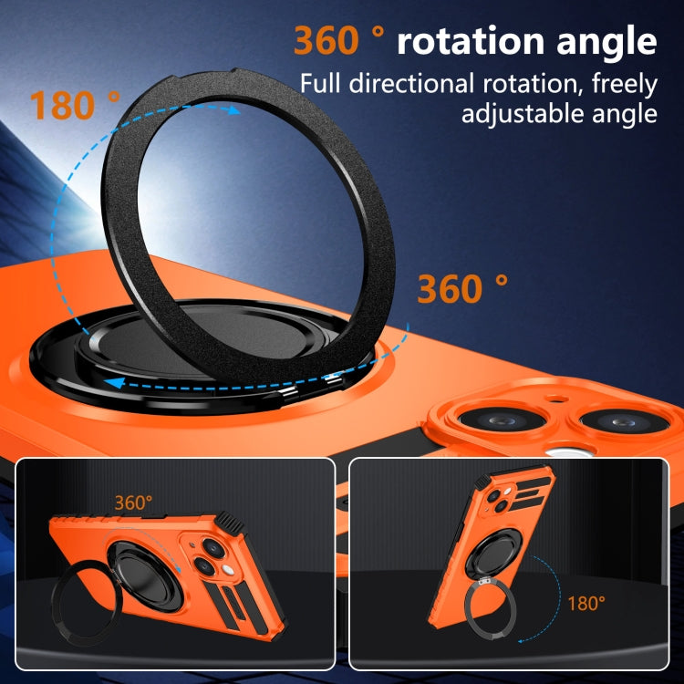 For iPhone 15 Plus Rotating Magnetic Holder Phone Case