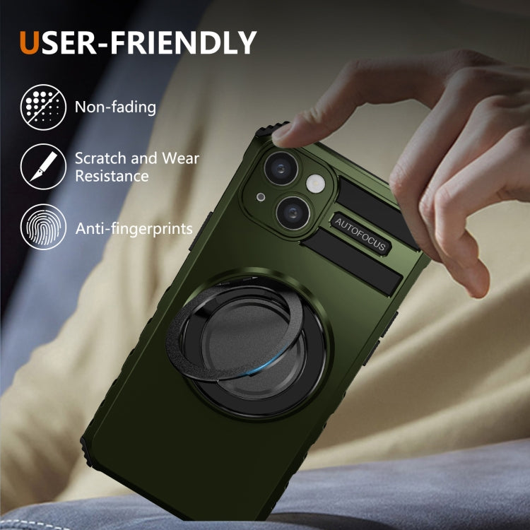 For iPhone 15 Plus Rotating Magnetic Holder Phone Case
