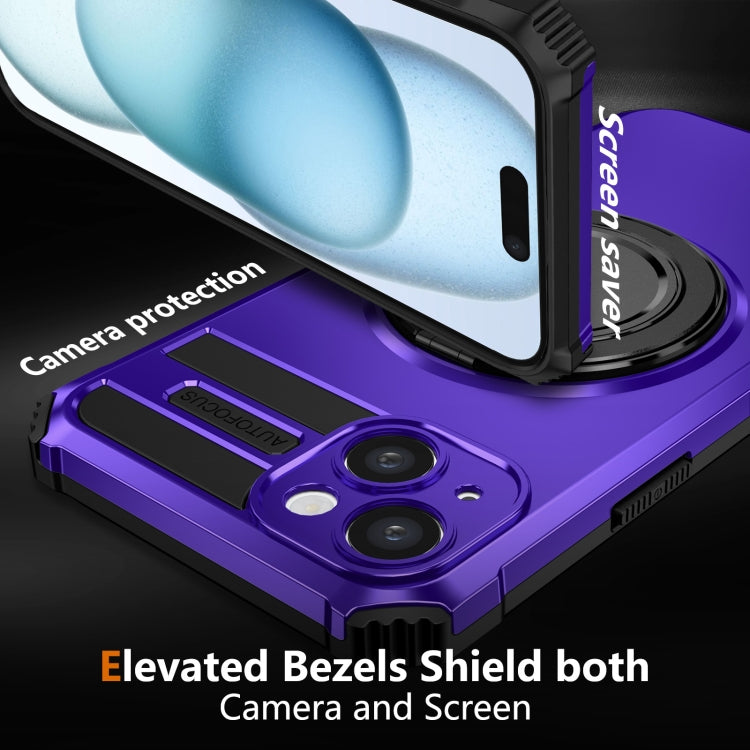 For iPhone 15 Plus Rotating Magnetic Holder Phone Case
