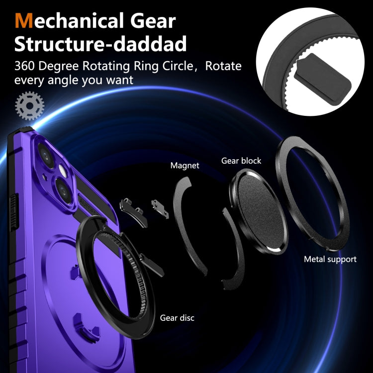 For iPhone 15 Plus Rotating Magnetic Holder Phone Case